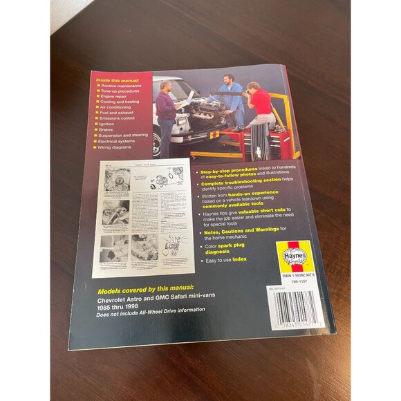 Haynes 24010 Repair Manual Chevrolet Astro and GMC Safari 1985 thru 1998 - Picture 3 of 8